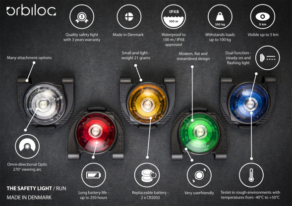 Фонарь для собак Orbiloc Dog Dual Signal Colours, синий в Набережных Челнах